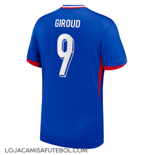 Camisa de Futebol França Olivier Giroud #9 Equipamento Principal Europeu 2024 Manga Curta